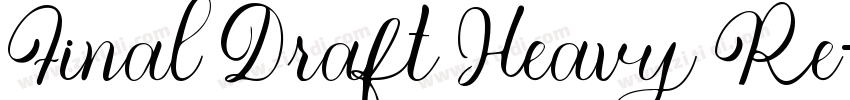 Final Draft Heavy Re字体转换